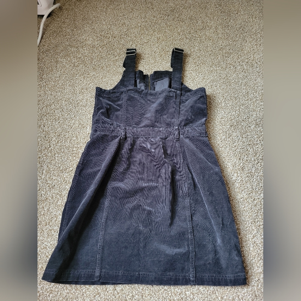 American Eagle Outfitters Black Ribbed Mini Denim Plus Size Dress Size 16 - Picture 10 of 14